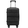 thumbnail image 1 of TRAVLR 100% PP Break Resistant Lightweight Expandable 24" Checkin Luggage Trolley -Black ., 1 of 6
