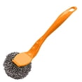 thumbnail image 2 of WHEANG 1 Pcs Brosse à Récurer avec Manche Vient 1 Pcs Brosse à Récurer à Manche Court en Acier Inoxydable avec 1 Pcs Brosse à Récurer à Fil de Rechange pour Casseroles et Poêles, 2 of 5