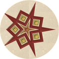 thumbnail image 1 of Ahgly Company Tapis Rond Lavable en Machine Intérieur Transitionnel Or Vanille, 6 Pieds Rond, 1 of 7