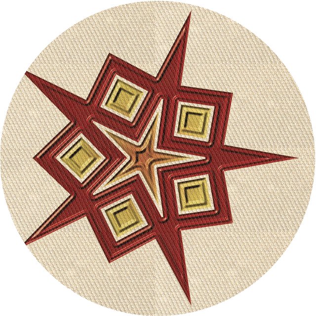 Ahgly Company Tapis Rond Lavable en Machine Intérieur Transitionnel Or Vanille, 8 Pieds Rond