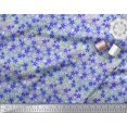 thumbnail image 2 of Soimoi Blue Velvet Fabric Floral Decor Fabric Printed BTY 58 Inch Wide, 2 of 3