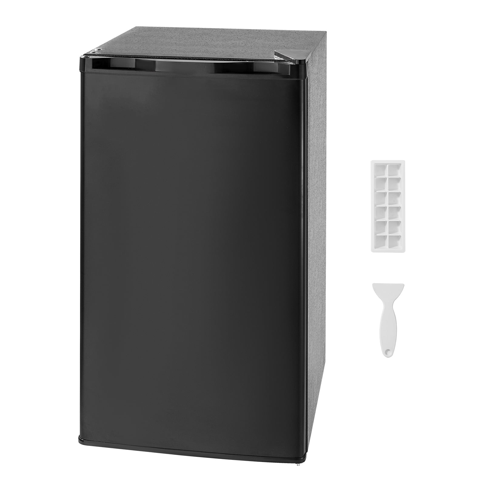 KFFKFF Mini Fridge, 3.2 Cu.Ft, Single Door Compact Refrigerator, Adjustable Temperature, Glass Shelf, Energy Efficient Small Refrigerator, Reversible Door, Low Noise