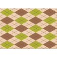 thumbnail image 1 of Ahgly Company Machine Washable Indoor Rectangle Transitional Brown Gold Area Rugs, 8' x 10', 1 of 7