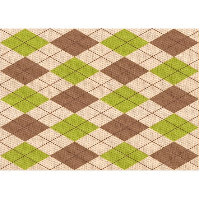 Ahgly Company Machine Washable Indoor Rectangle Transitional Brown Gold Area Rugs, 8' x 10'