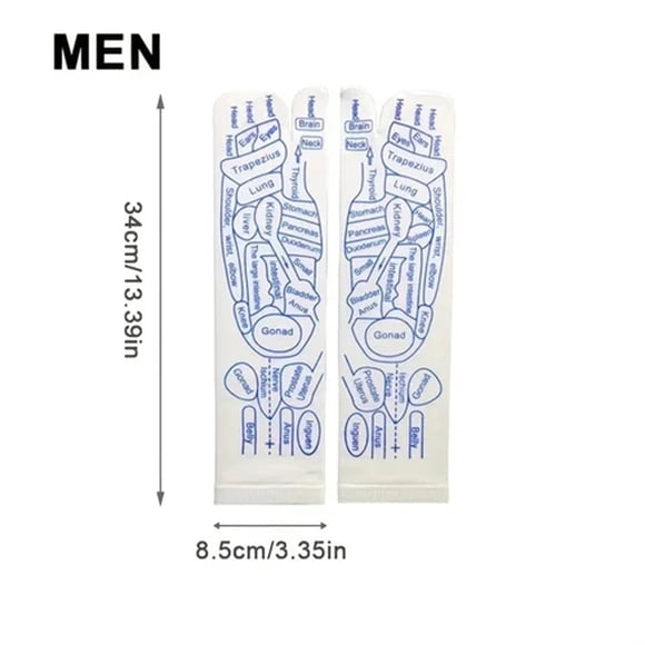 Reflexology Socks with Acupressure Massage Tool | Foot Massage Socks with Reflexology Chart | Stimulate Pressure Points for Relaxation and Improved Circulation At Home