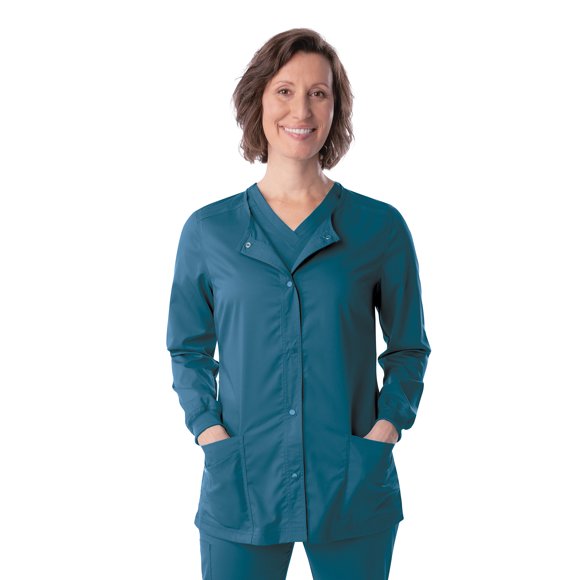 Landau ProFlex Women's Modern Tailored Fit Stretch Snap Front Scrub Jacket