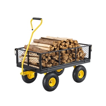 VEVOR Chariot de Jardin en Acier Capacité de 900 Lb Chariot Utilitaire Robuste pour Cour Pneus de 10 Po