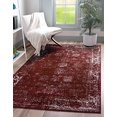 thumbnail image 2 of Unique Loom 3141387 2 ft. 2 in. x 3 ft. Casino Sofia Rectangular Rug, Burgundy, 2 of 5