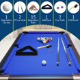 thumbnail image 2 of GloryStar 6Ft/7Ft Folding Pool Table, Portable Pool Table, Billiard Table Set Includes Balls, Cues, Chalks and Brush, for Family Game Room, Adult Rrec Room, Basements, 2 of 7
