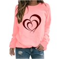 thumbnail image 2 of BVOFAR Chandails à Manches Longues de la Saint-Valentin pour Femmes Décontractés Mignons T-Shirts Graphiques Cœur d'Amour Tendance Col Rond Hauts 2025, 2 of 3