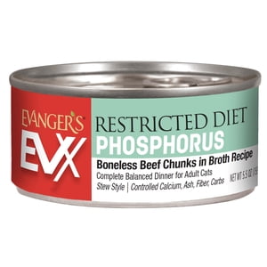 Evanger's EVX Restricted Régime alimentaire: aliments pour chats en conserve de phosphore - 24, 5.5 oz Cans