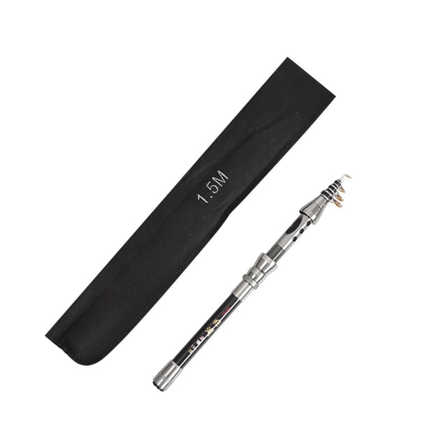 Telescopic Fishing Rod and Full Metal Reel with High Fiber X-Warping Pattern Design for Outdoor Sports