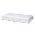 thumbnail image 3 of Baxton Studio Neves Tiroir-Lit Simple en Bois, Blanc, 3 of 7