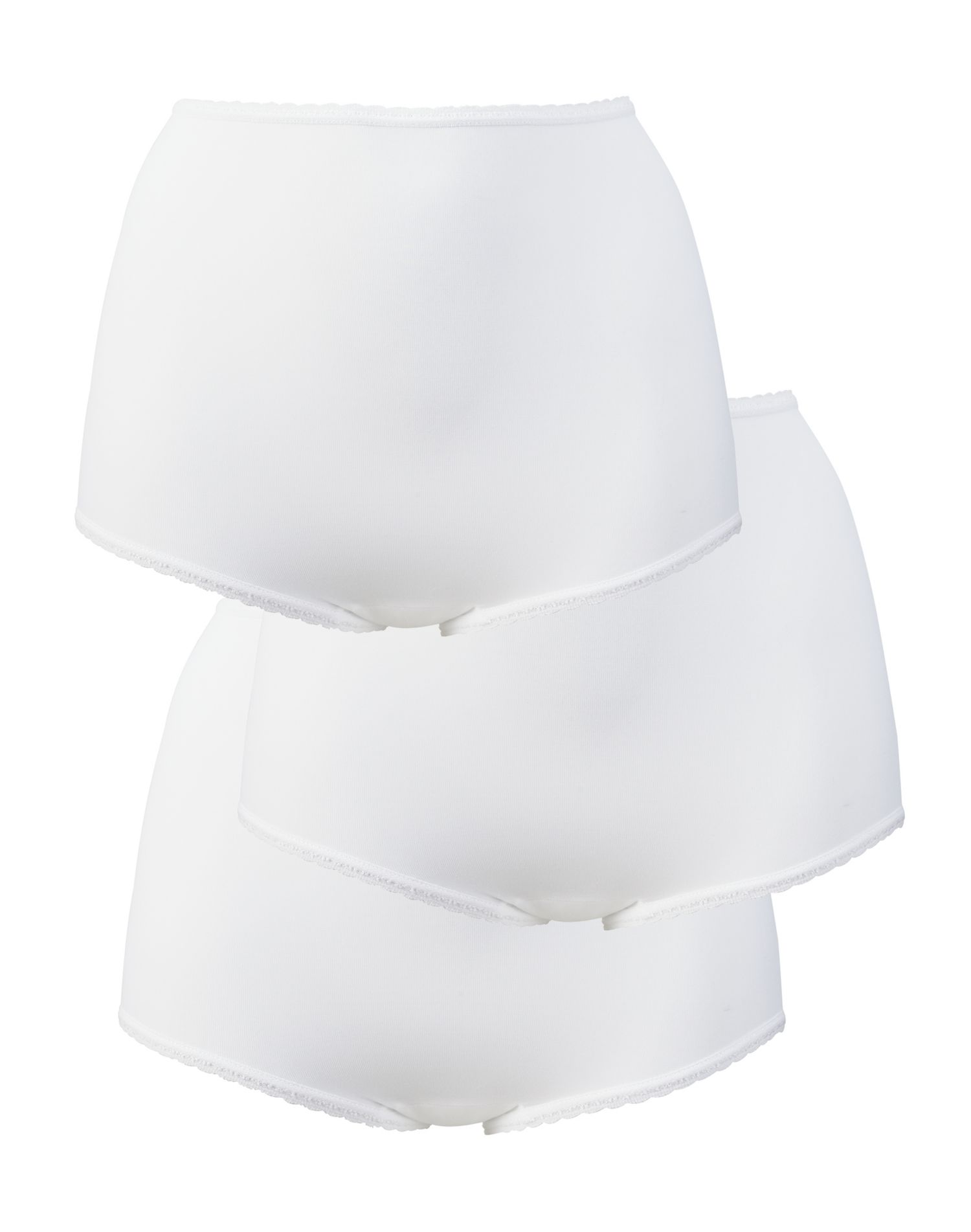 Bali Culottes Skimp Skamp pour Femmes Lot de 3, 8, Blanc/blanc/blanc