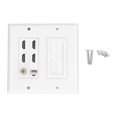 thumbnail image 3 of Plaque Murale Interface Multimédia HD Chat 6, Prise Faceplate Compatible Taille 6 Port pour Maison, 3 of 8