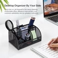 thumbnail image 2 of Deli Mesh Desktop Organizer Office Supplies, 7 Compartments, Black, 2 of 10
