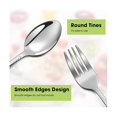 thumbnail image 2 of 30 Pieces Kids Silverware Set Stainless Steel Toddler Utensils Flatware Set Toddler Silverware Spoo_Surprise-Silver, 2 of 5