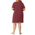 thumbnail image 3 of GRACE & GRANDEUR Women's Plus Size Polka Dots Short Sleeve Sleepshirts, 3 of 6