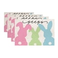 thumbnail image 2 of RKSTN Décorations de Pâques Serviette Lapin de Pâques Drapeau de Table Ensemble de 5 Pcs Lin Imprimé de Pâques Imitation Isolation Thermique Napperon de Table Serviette de Table (4 * Serviette+1 * Drapeau de Table), 2 of 8