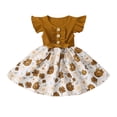 thumbnail image 2 of LSLJS Toddler Girls Cotton Casual Cartoon Print Short Sleeve Dresses, 2 of 9