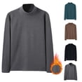 thumbnail image 1 of JDQJBZ Mens Thermal Underwear Solid Color Long Sleeve Round Neck Warm Base Layer Top, 1 of 3