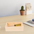 thumbnail image 3 of 1Pack Wooden Crate for Home Organization Khaki Rectangular Minimalist Design 25.00X15.00X7.80Cm, 3 of 9