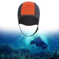 thumbnail image 2 of kurtrusly 3mm Neoprene Scuba Diving Hat Protection Ear for Rafting Underwater Unisex orange, 2 of 9