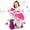 Rose Red, variant on Gymax 12V Kids Ride on Unicorn Toy w/ Training Wheels Music One-button Start Horse Toy Pink