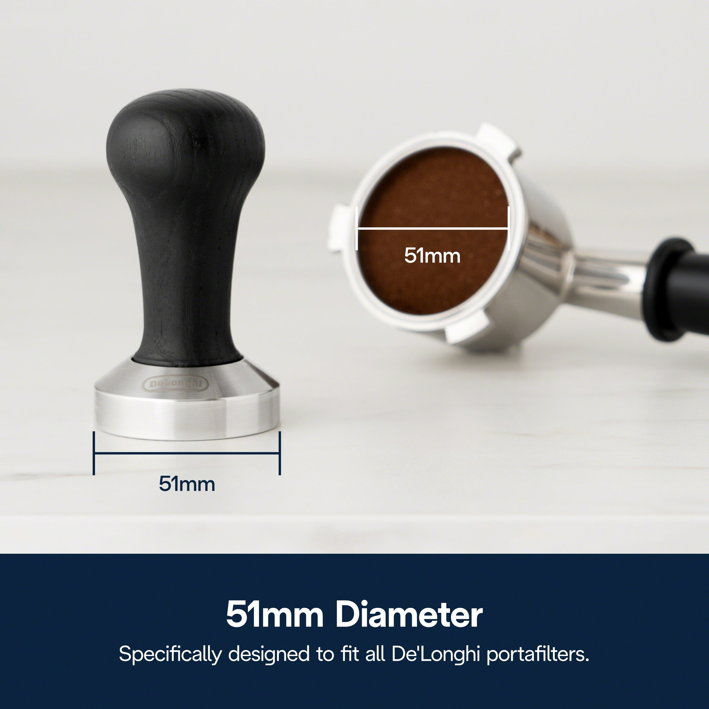 DLSC080 - DeLonghi Black Wood Tamper