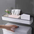 thumbnail image 1 of Dvkptbk Étagère de Rangement Salle de Bain Étagère de Toilette Supérieure Murale Sans Perçage Étagère de Salle d'Eau Durable Capacité de Charge Élargie Organisation et Rangement, 1 of 7