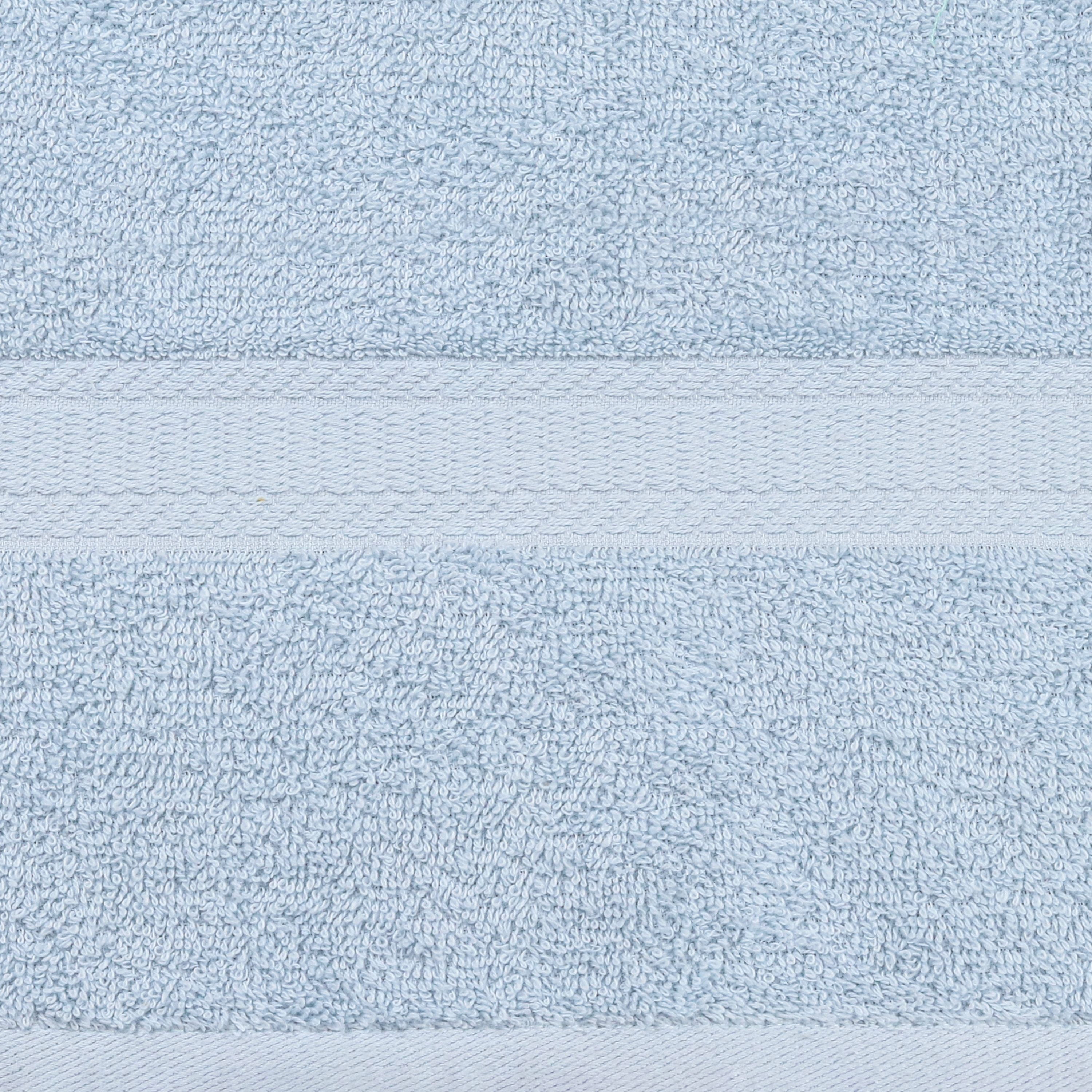 Serviette de bain unie Mainstays Basics, douce et résistante, 100 % coton, bleu clair