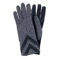 thumbnail image 2 of Isotoner Women' SmartDri Smartouch 3 Button Length Spandex Chevron Gloves - A30660 (Black Heather, L/XL), 2 of 4