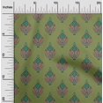 thumbnail image 1 of oneOone Polyester Lycra Fabric Leaves & Floral Block Printed Craft Fabric BTY 56 Inch Wide, 1 of 4