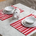 thumbnail image 4 of Fabstyles Broadway Stripe Cotton Placemats Set of 4 Machine Washable Heavyweight Table Mats Perfect for The Kitchen and Dining Table or Outdoor Tables, 4 of 6