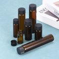 thumbnail image 5 of Unique Bargains 50mL Reagent Media Bottle, 10 Pack Round Glass Storage Bottles with 5 Funnel Plastic Screw Cap, Amber Black, 5 of 5