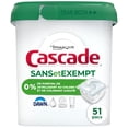 thumbnail image 2 of Cascade Free & Clear Action Pacs, Dishwasher Detergent, Unscented, 51ct, 2 of 16