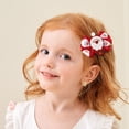 thumbnail image 4 of Pinces à Cheveux Nœud Pailleté Festif pour Enfants Accessoires Capillaires Adorables pour Enfants avec Garniture Imprimée, 4 of 4