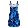 thumbnail image 4 of UPPADA Women's Tankini Swimsuits 2025 Floral Print Two Piece Bathing Suits Tummy Control Swim Dress with Bra Bottom Slim Crewneck Skirt Bathing Suit Clearance on Sale Multicolor,XXL, 4 of 5