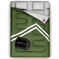 thumbnail image 1 of SereneLife 85 x 57.1 Inch Waterproof Double Sleeping Bag with 2 Pillows, Green, 1 of 8