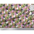 thumbnail image 2 of Soimoi Rayon Fabric Check & Toucan Bird Printed Fabric 1 Yard 56 Inch Wide, 2 of 3
