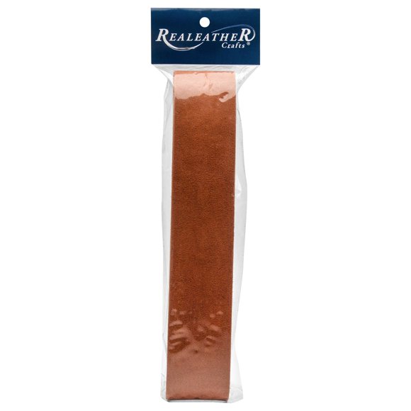 Realeather(R) Crafts Suede Strip 1.5"X42"-Medium Brown