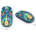 thumbnail image 2 of 2.4G Slim Wireless Mouse with Nano Receiver, Less Noise, Portable Mobile Optical Mice for Notebook, PC, Laptop, Computer(Peacock), 2 of 6