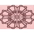 thumbnail image 1 of Ahgly Company Machine Washable Indoor Rectangle Transitional Light Rose Pink Area Rugs, 2' x 5', 1 of 7