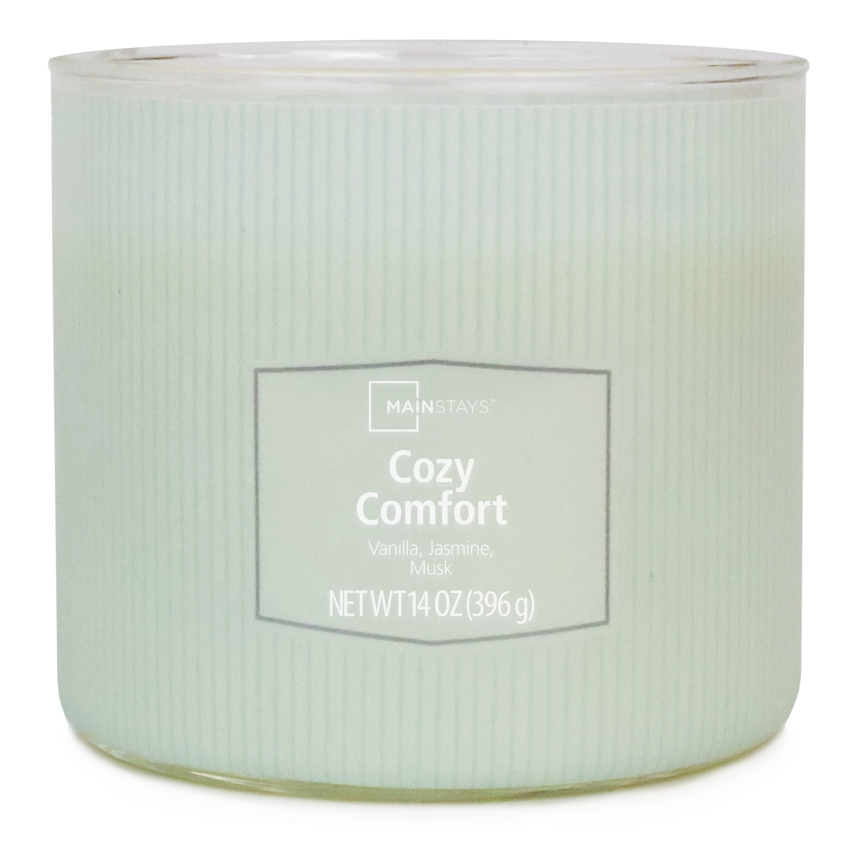 Mainstays 3-Wick Textured Wrapped Cozy Comfort Scented Candle, 14 oz