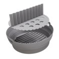 thumbnail image 4 of jifeng Foldable Air Fryer Liner Round Kitchen Gadget Easy Clean Folding Baking Tray Gray with Divider, 4 of 9