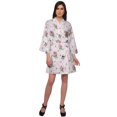 thumbnail image 2 of Moomaya Printed Crossover Robes Bridesmaid Getting Ready Bathrobes For Women, 2 of 5