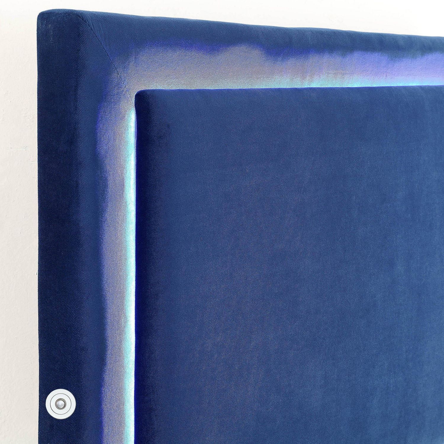 Lit Plateforme, 78 Po Avec Luminaire, Bleu