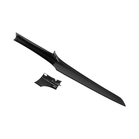 Front Console Dashboard Cover, 2PCS Practical Easy Installation Wear Resistant Central Console Dashboard Trim For Car Modification Black,Carbon Fiber Style