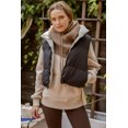 thumbnail image 1 of Blu Pepper Women's Reversible Zip Up Cropped Puffer Vest, 1 of 5