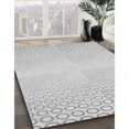 thumbnail image 3 of Ahgly Tapis d'Intérieur Lavable en Machine Carré Transitionnel Gris Platine, 3 Pieds Carré, 3 of 7